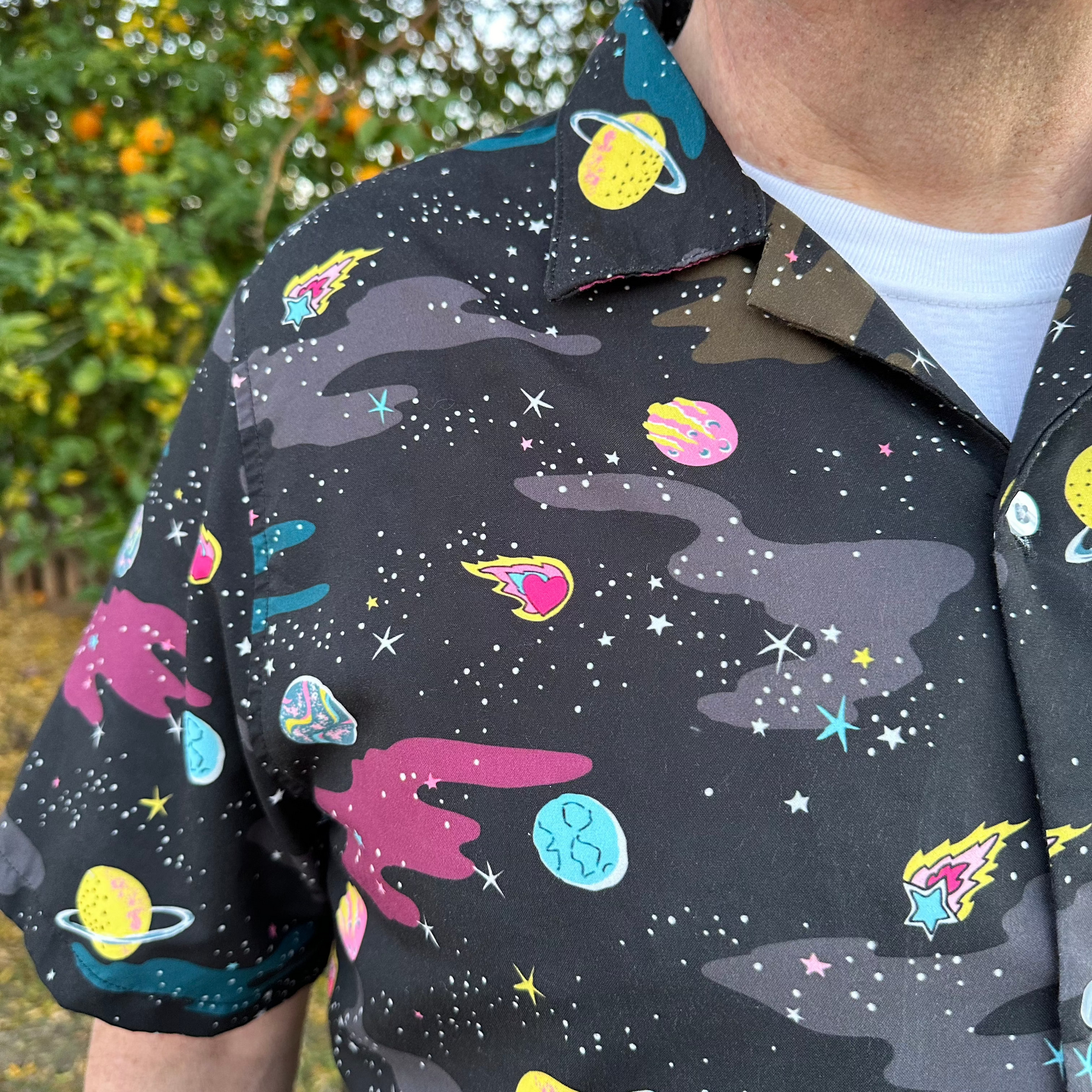 A Starry Galaxy Outer Space Button Up Shirt