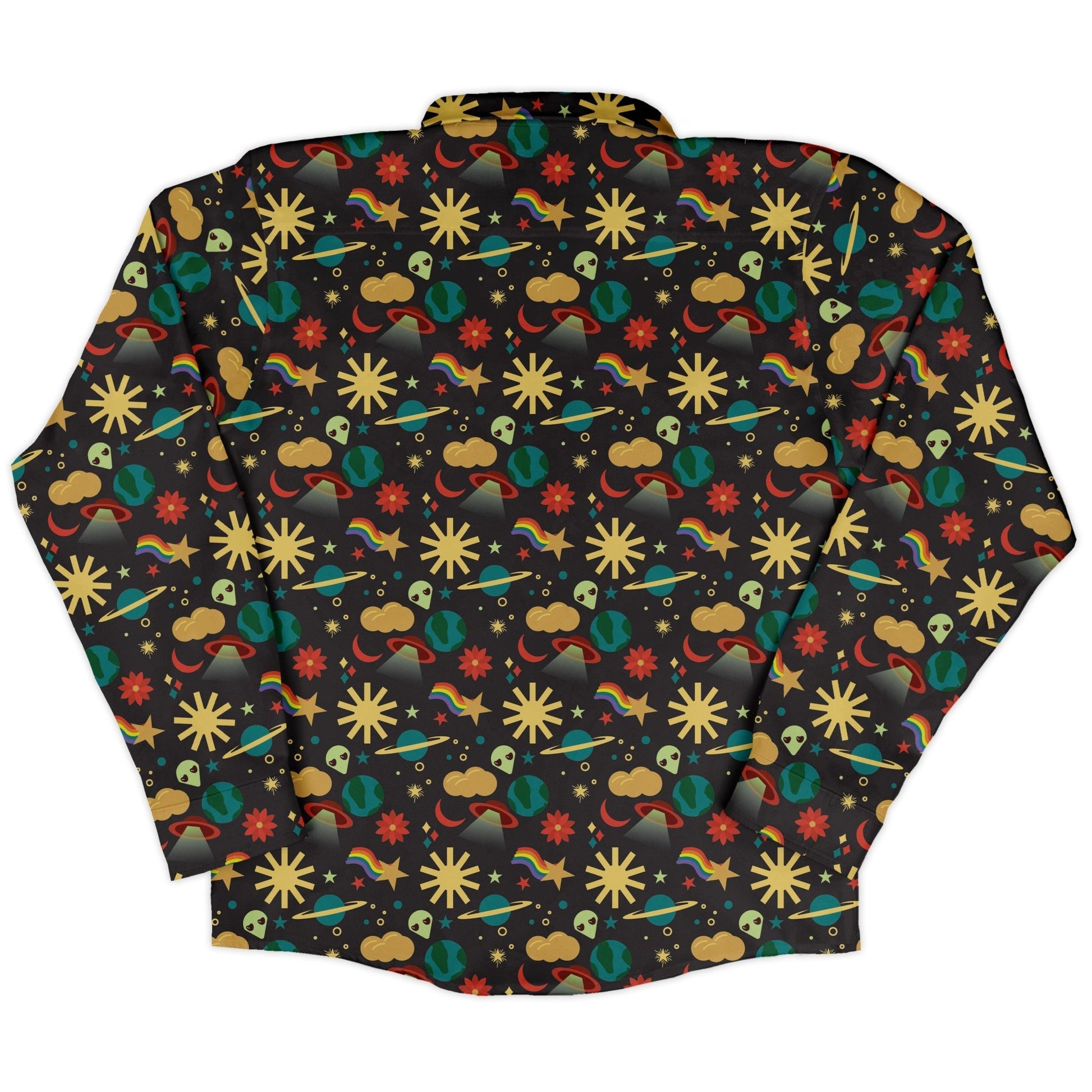 Alien Daydreams Long Sleeve Button Up Shirt Geek Nerd 0925 adult sizing All Adult Button Up Shirts
