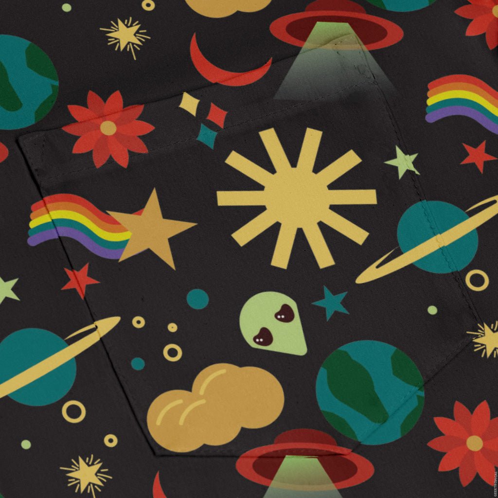 Alien Daydreams Long Sleeve Button Up Shirt Geek Nerd 0925 adult sizing All Adult Button Up Shirts