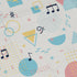 Alphabet Music Memphis Style White Long Sleeve Button Up Shirt Geek Nerd adult sizing FLOW DESC WRITING lifestyle photo