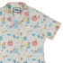 Alphabet Music Memphis Style White Curvy Button Up Shirt Geek Nerd lifestyle photo Maximalist Patterns music print