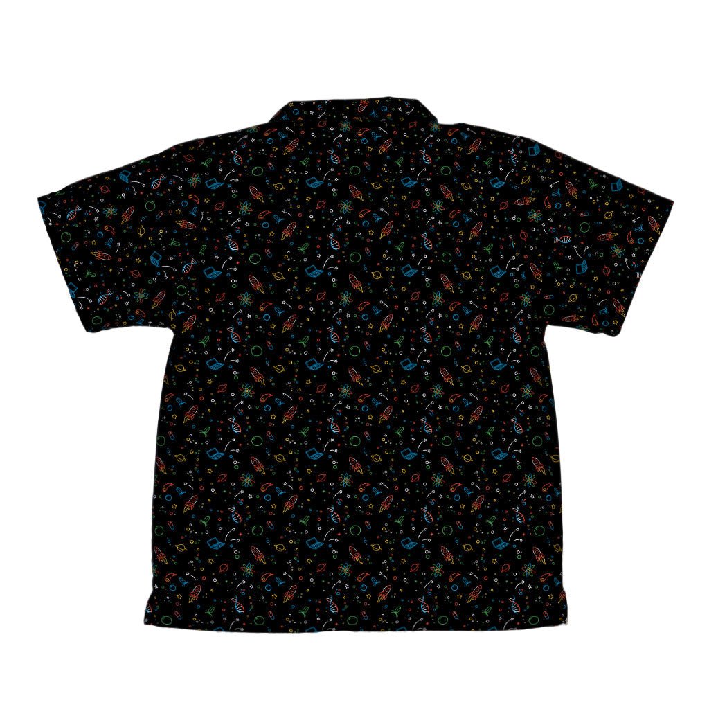 Always Science Icons Youth Hawaiian Shirt - Design by Tobe Fonseca - Q3 - 2 - science print