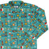 Aviation Adventure instrument Long Sleeve Button Up Shirt Geek Nerd adult sizing aviation print Design by Zirkus Design