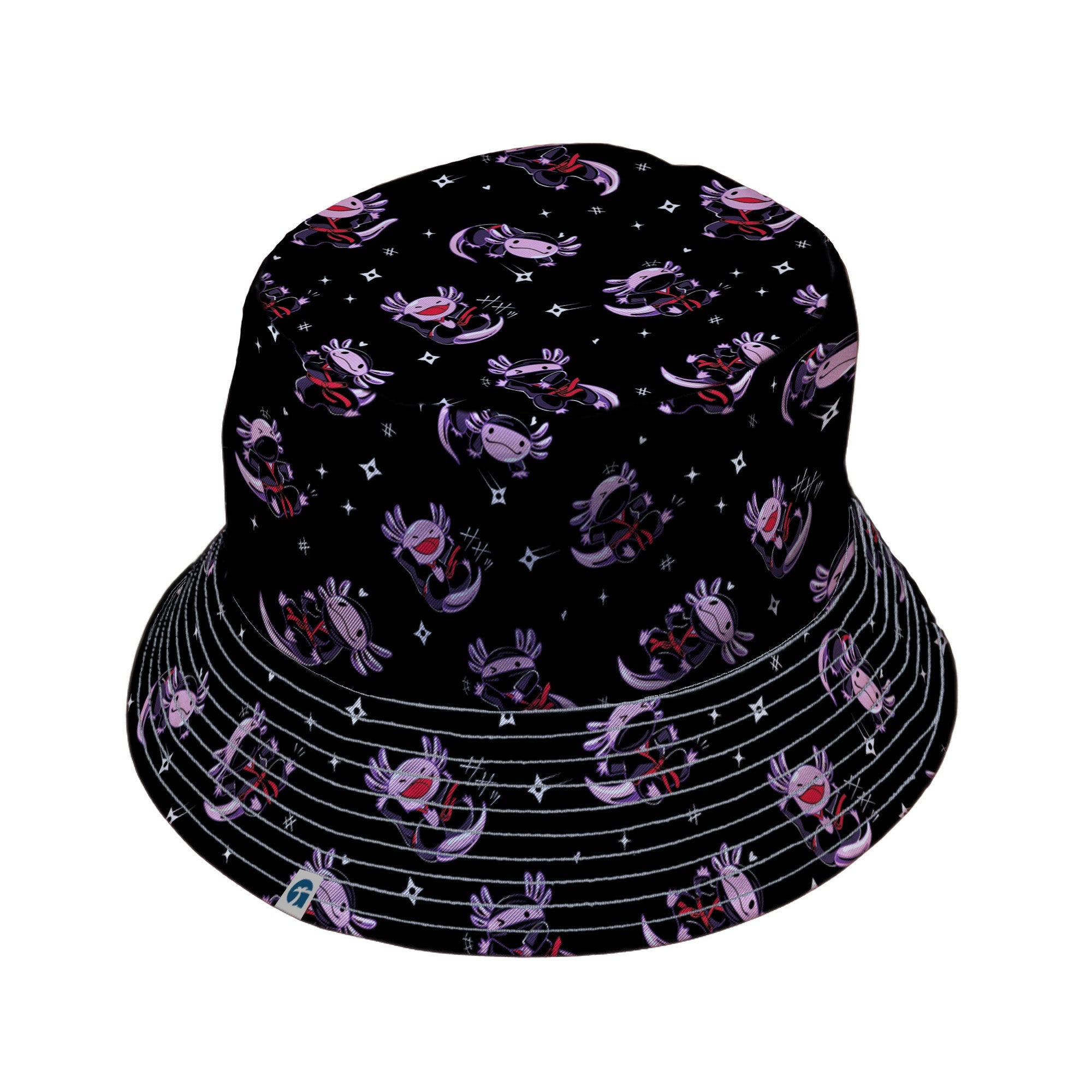 Axolotl Ninjas Bucket Hat Geek Nerd 0925 Animal Patterns Design by Tobe Fonseca