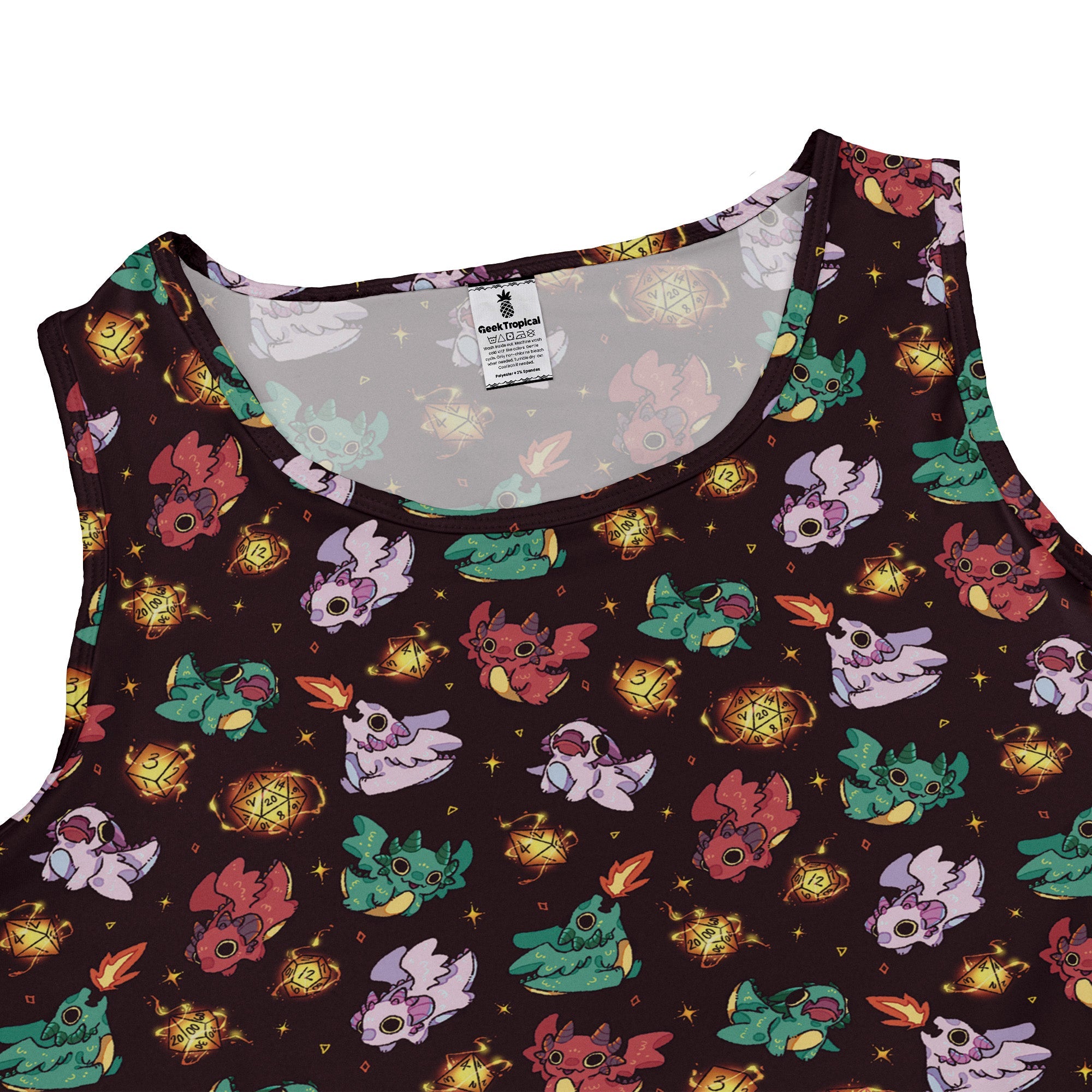 Baby Dragon Familiars Dress Geek Nerd Design by Ardi Tong dnd & rpg print lx - C