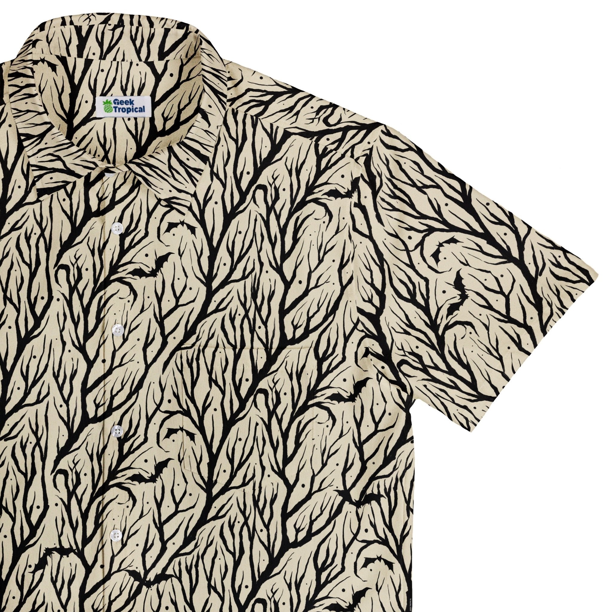 Bats in the Vines Button Up Shirt Geek Nerd adult sizing halloween q4