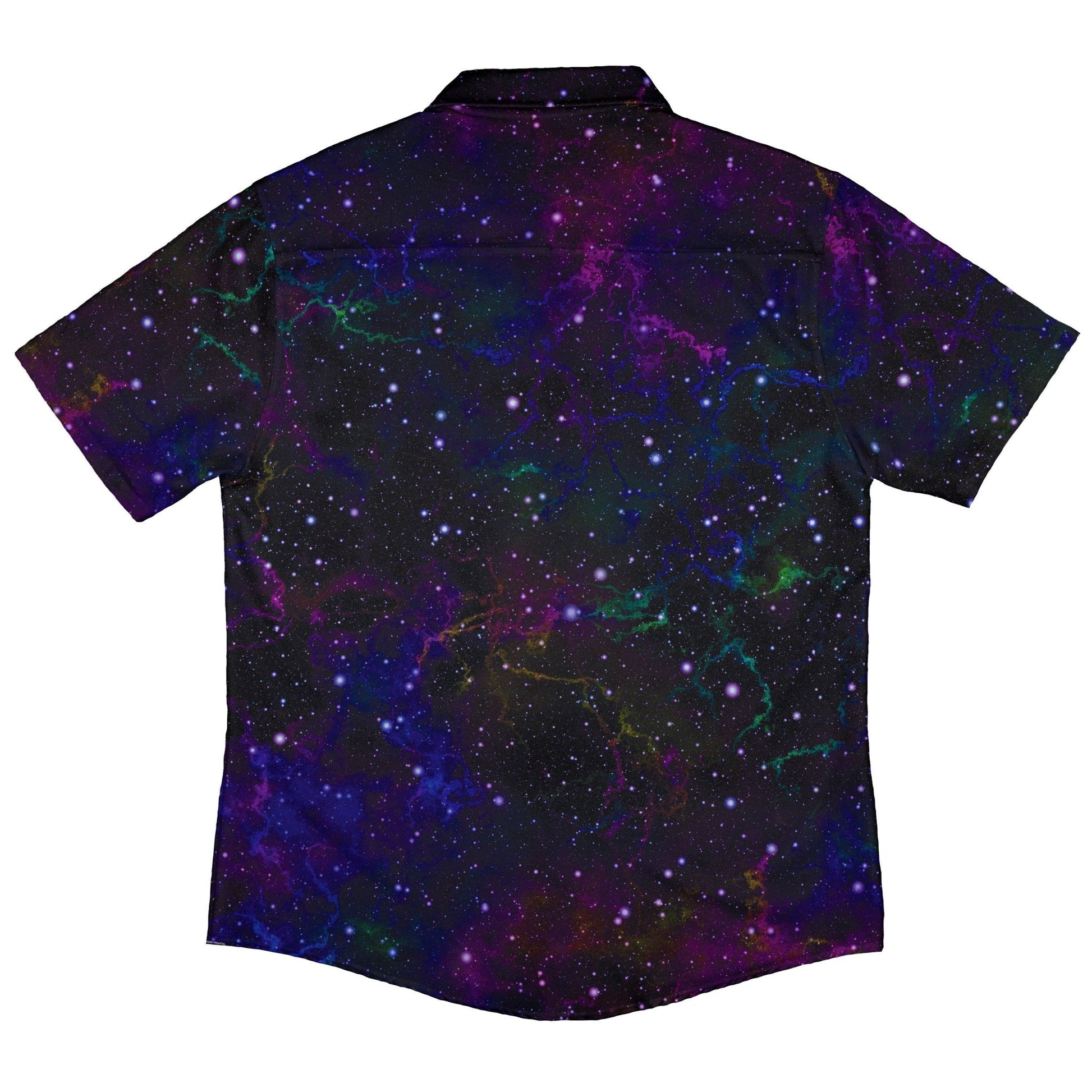 Ready - to - Ship - Beautiful Nebula Outer Space Button Up Shirt Geek Nerd adult sizing fix outer space & astronaut print