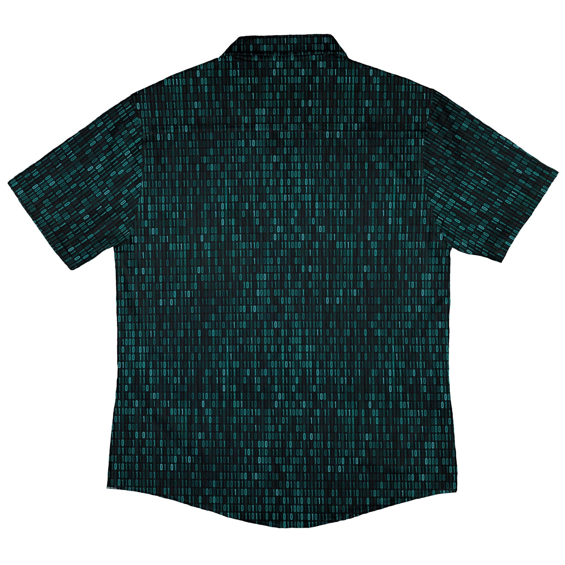 Ready - to - Ship Binary Computer 1s and 0s Button Up Shirt Geek Nerd adult sizing computer print fix