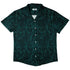 Binary Computer 1s and 0s Teal Black Button Up Shirt - adult sizing - computer print - Simple Patterns