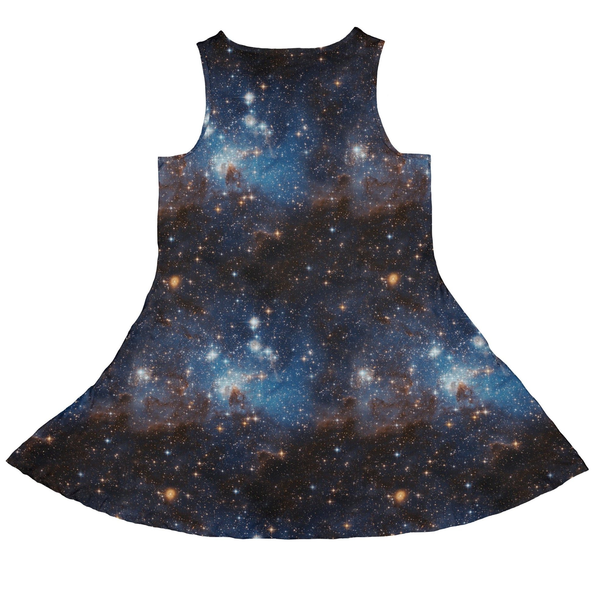 Blue Brown Galaxy Space Dress Geek Nerd lx - C outer space & astronaut print