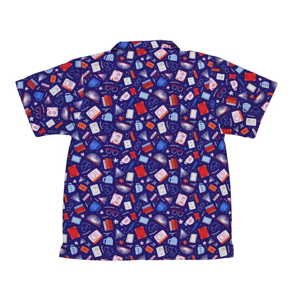 Book Nerd Youth Hawaiian Shirt Geek Nerd book prints Design by Zirkus Design q225