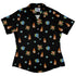 Cat Meteor Shower Space Curvy Button Up Shirt Geek Nerd Animal Patterns Design by Tobe Fonseca Funny Prints