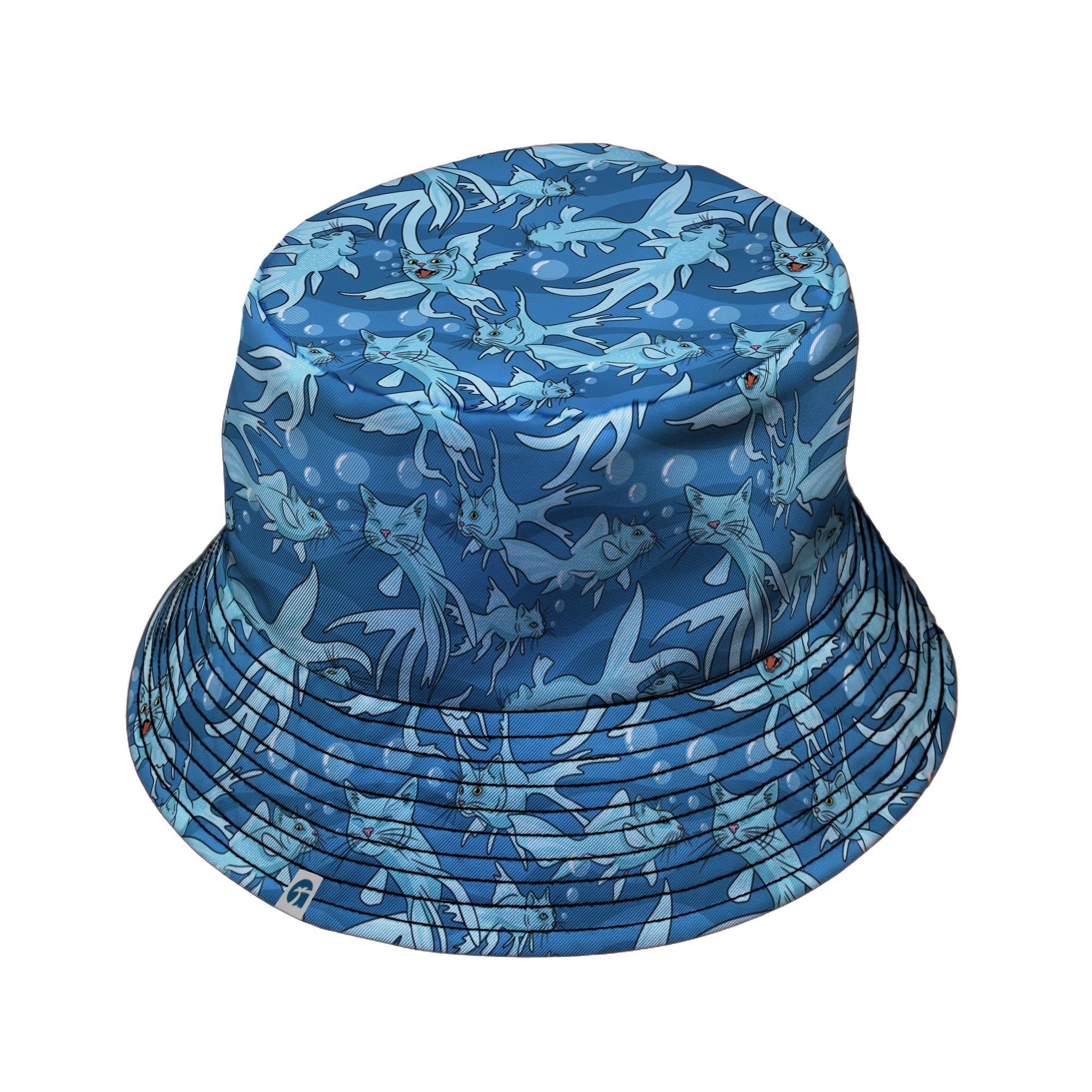 CatFish Bucket Hat Geek Nerd animal patterns Design by Julie Kitzes lx - B