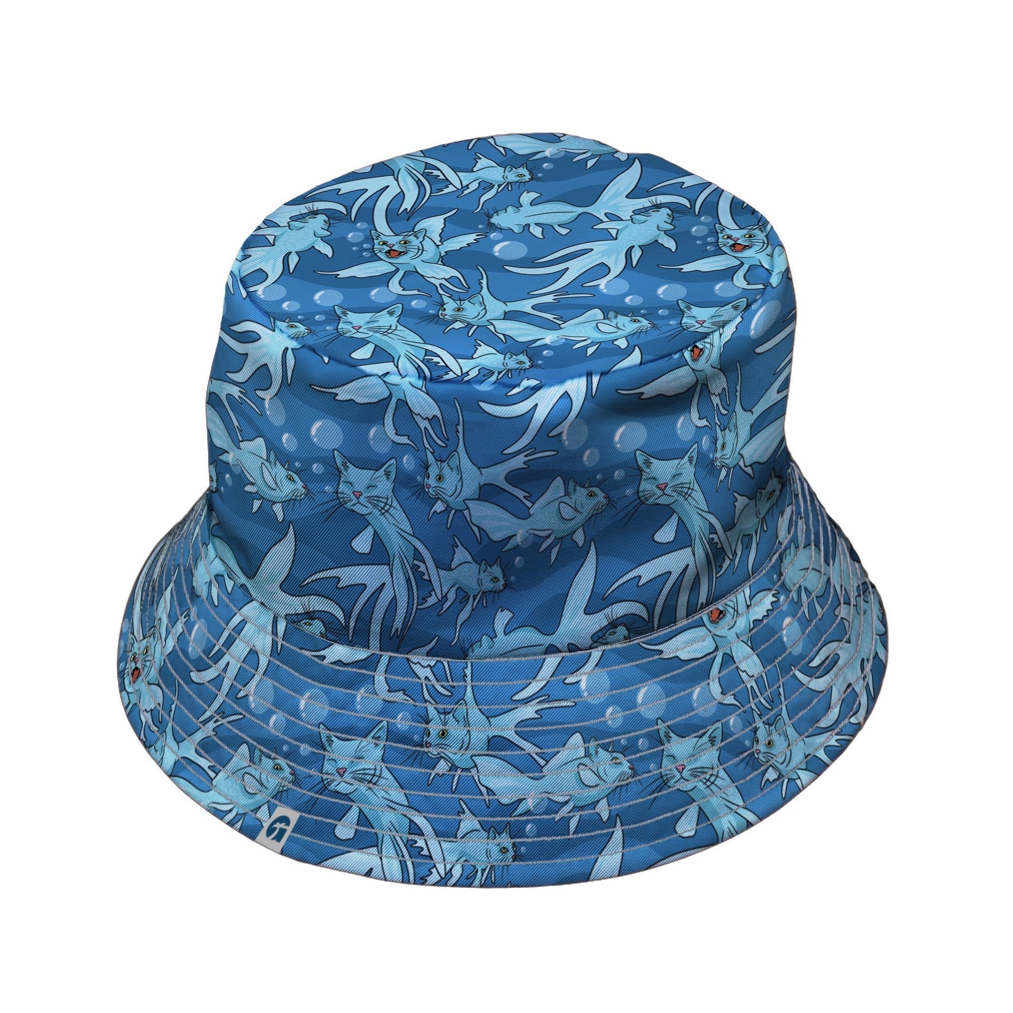 CatFish Bucket Hat Geek Nerd animal patterns Design by Julie Kitzes lx - B