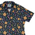 Chess Colorful Pieces Board Blue Curvy Button Up Shirt Geek Nerd board game print women
