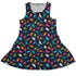 Colorful Dinosaur Silhouettes Navy Dress Geek Nerd dinosaur print lx - C Simple Patterns