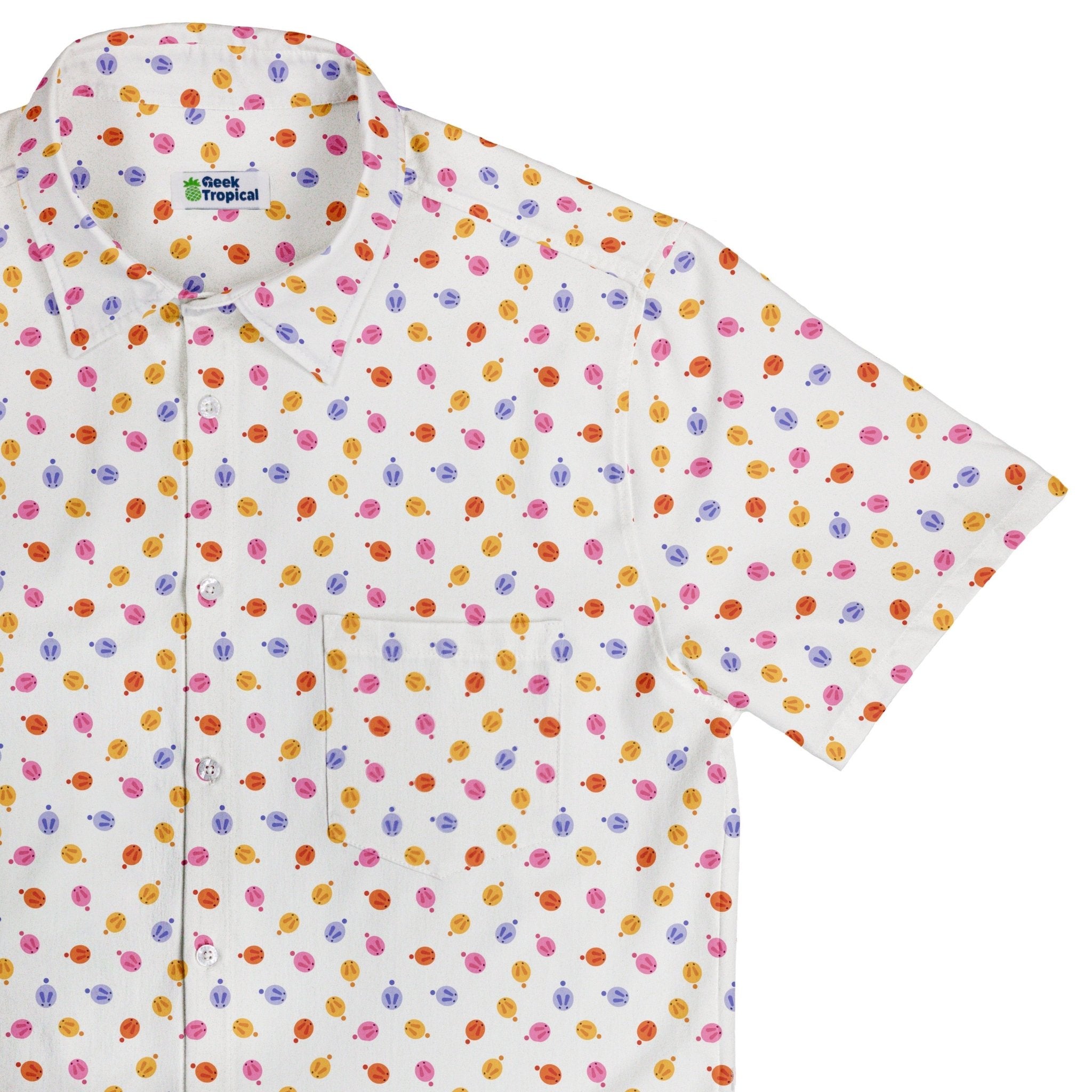 Colorful Wagashi Rabbits Button Up Shirt - Animal Patterns - Anime - Design by Ardi Tong