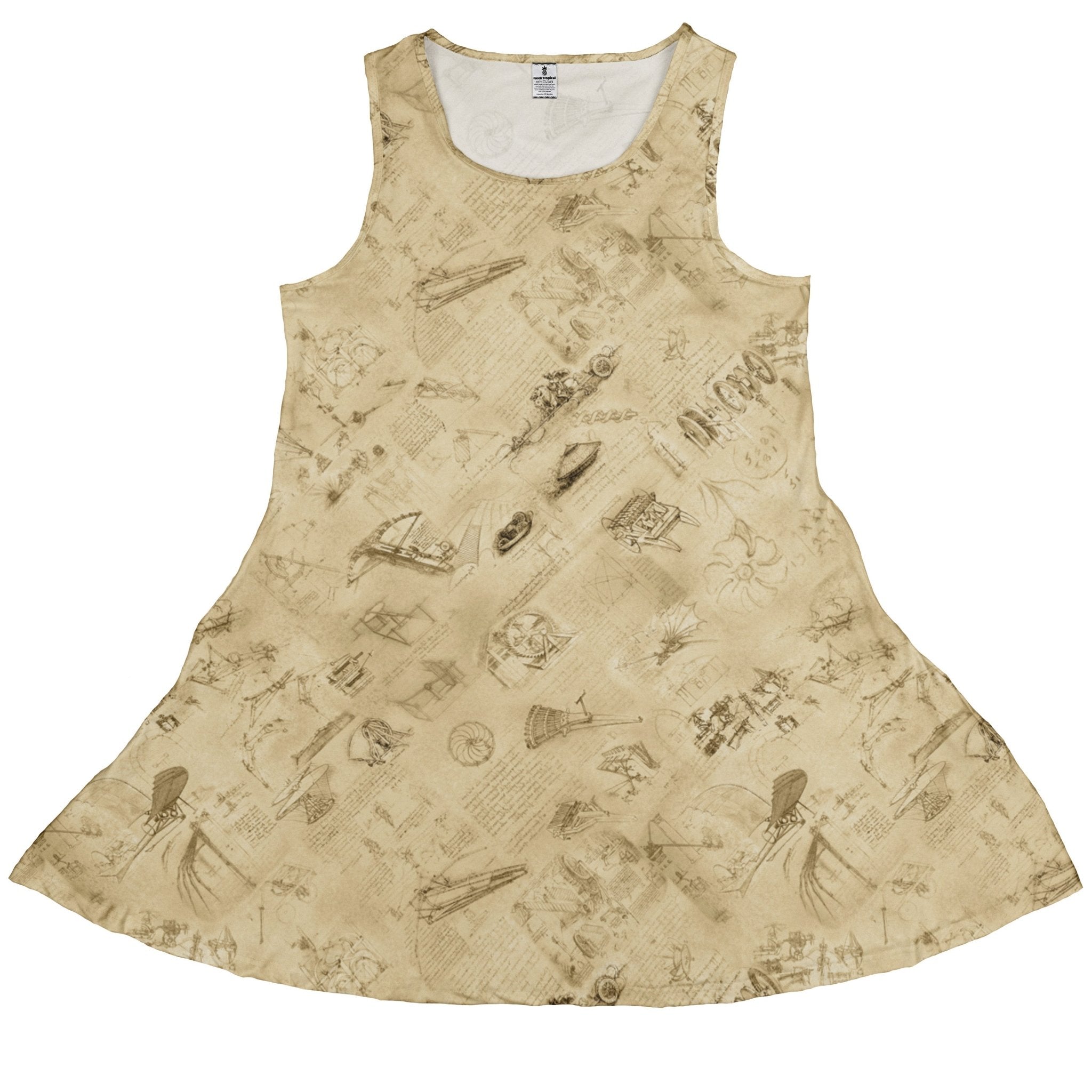 Da Vinci Mechanical Marvels Dress Geek Nerd Designs by Nathan lx - C Q3