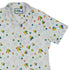 Dinosaur Footprints Rainbow Curvy Button Up Shirt Geek Nerd dinosaur print Pride Patterns women