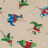 Dinosaur Ornaments Long Sleeve Button Up Shirt Geek Nerd adult sizing christmas print Design by Zirkus Design