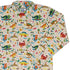 Dinosaur beach party Long Sleeve Button Up Shirt Geek Nerd adult sizing Design by Zirkus Design dinosaur print