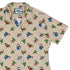 Dinosaur Ornaments Curvy Button Up Shirt Geek Nerd christmas print Design by Zirkus Design dinosaur print