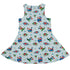 Dinosaur Wonderful Winter Dress Geek Nerd christmas print Design by Zirkus Design dinosaur print