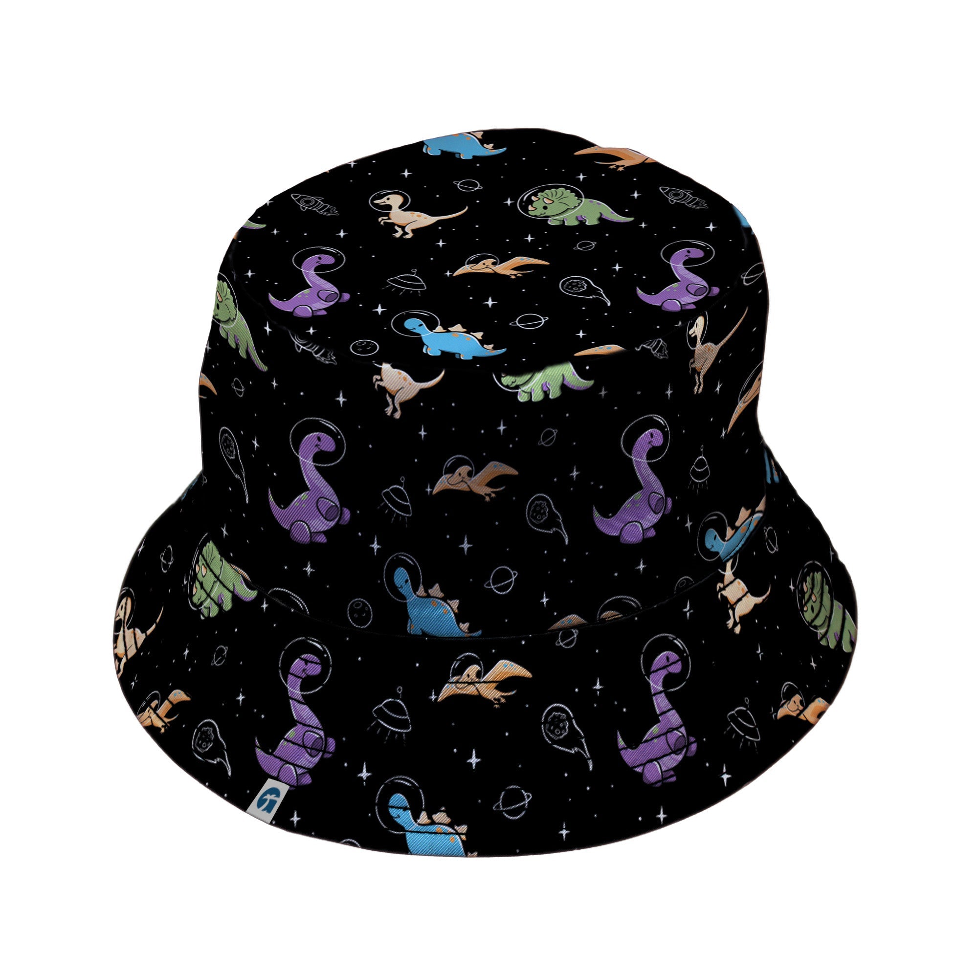 Dinostellar Space Dinosaurs Bucket Hat Geek Nerd 0925 Design by Tobe Fonseca dinosaur print