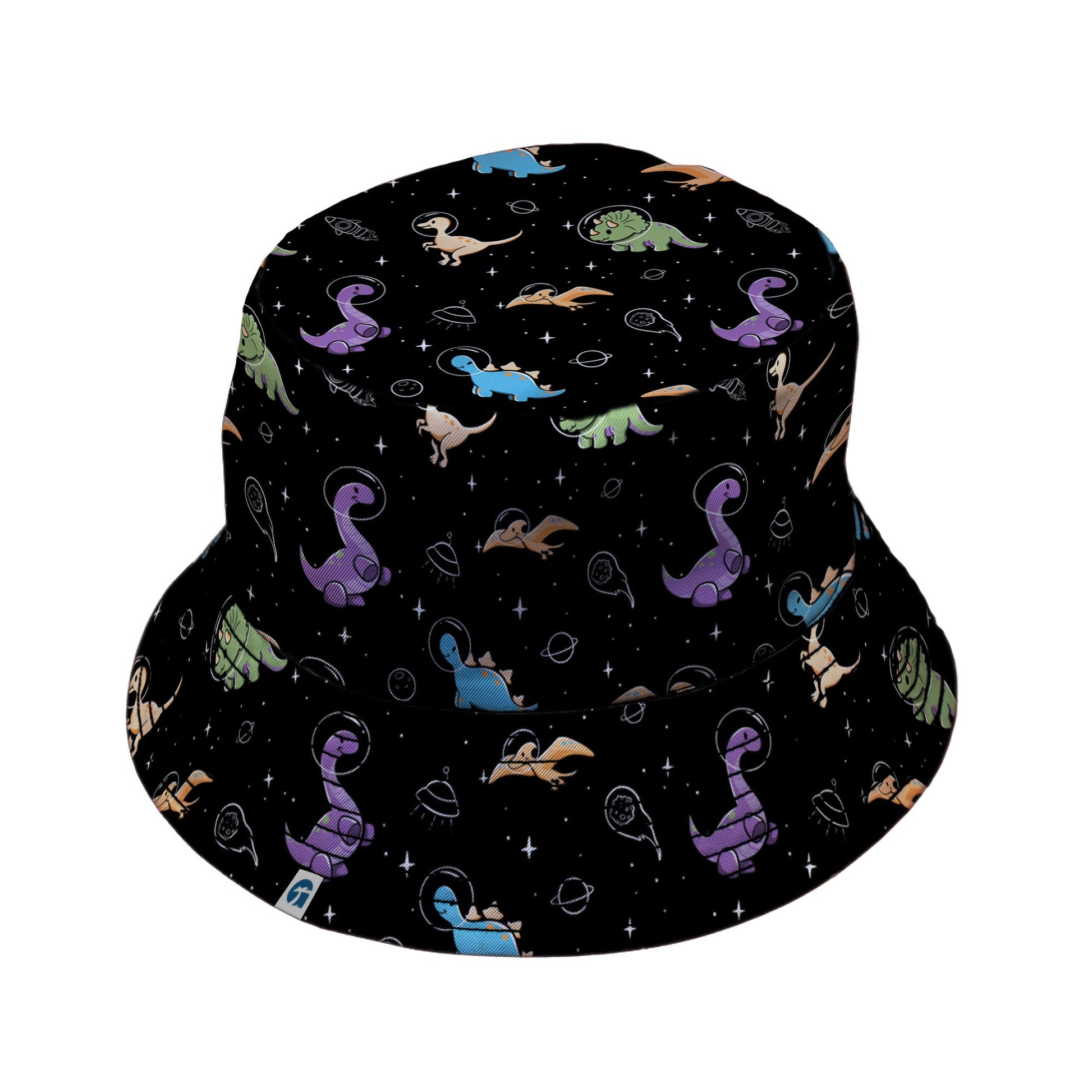 Dinostellar Space Dinosaurs Bucket Hat Geek Nerd 0925 Design by Tobe Fonseca dinosaur print