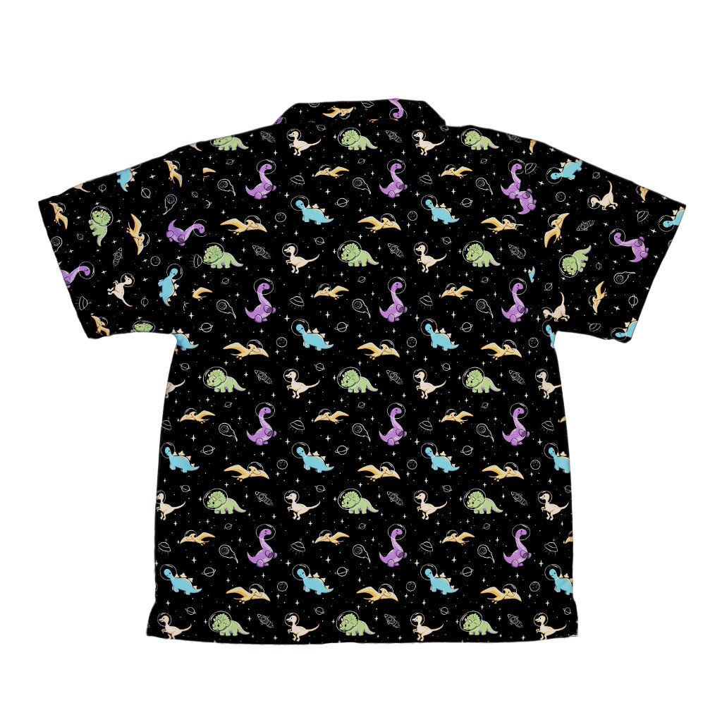 Dinostellar Space Dinosaurs Youth Hawaiian Shirt Geek Nerd 0925 Animal Patterns Design by Tobe Fonseca