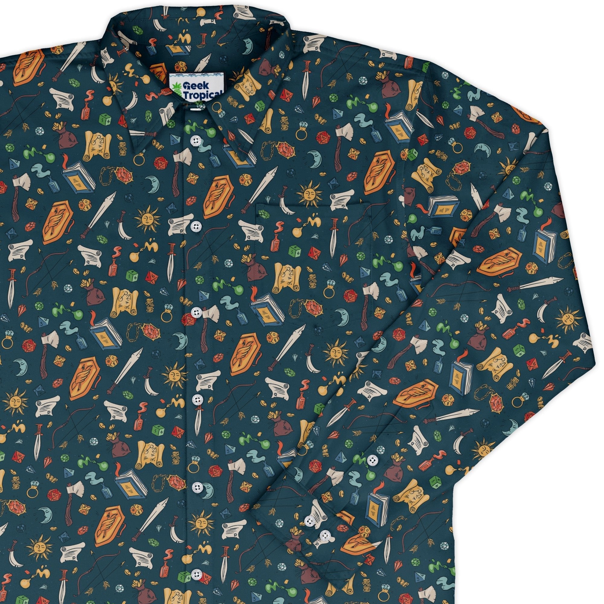 dnd dress shirt New Official DnD Clothing Line Unveiled from BlackMilk