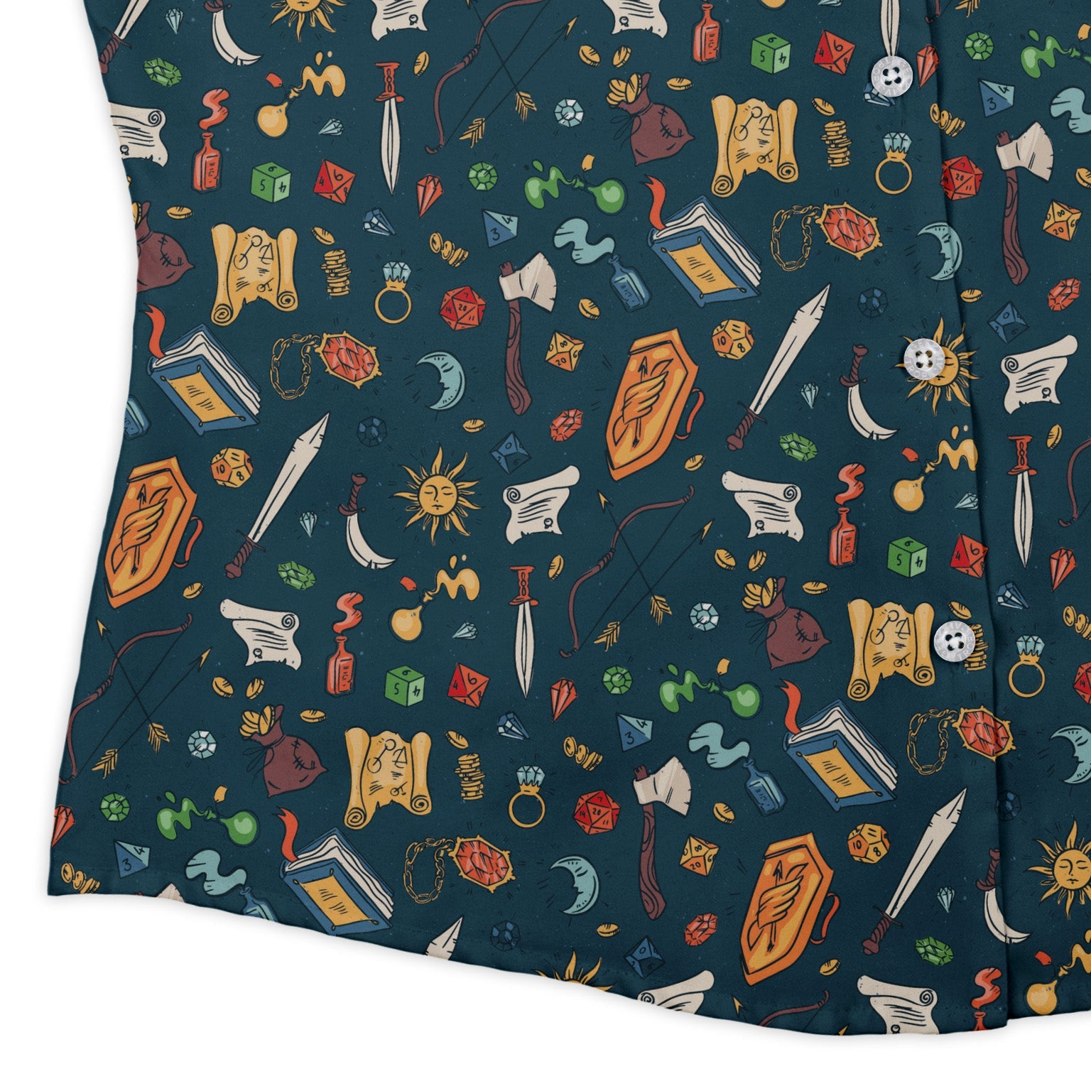 Dnd Adventure Curvy Button Up Shirt