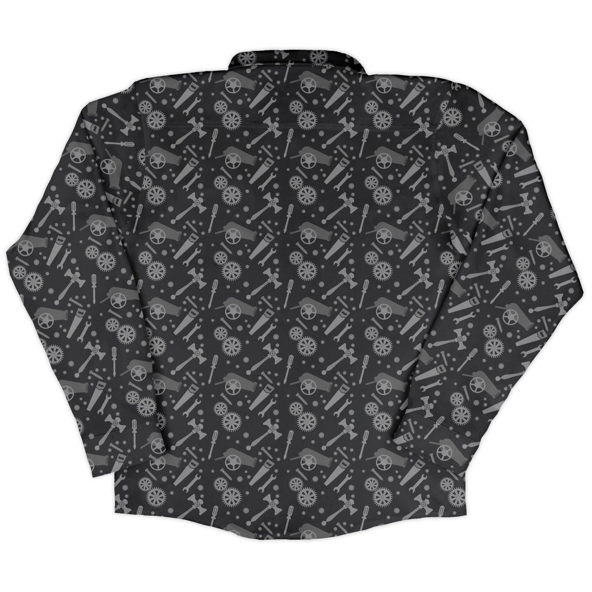 Dnd Artificer Class Long Sleeve Button Up Shirt Geek Nerd adult sizing Design by Heather Davenport dnd & rpg print