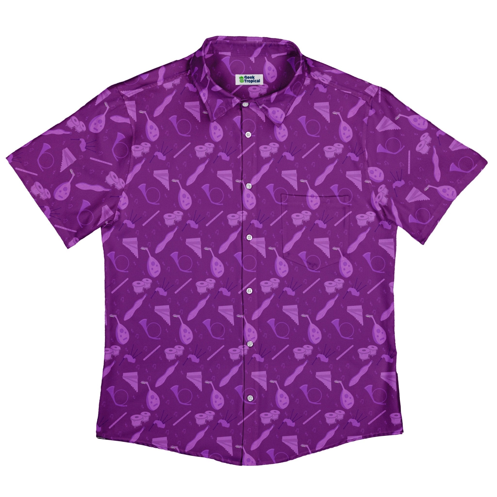Dnd Bard Class Button Up Shirt - adult sizing - Design by Heather Davenport - dnd & rpg print
