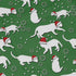 Dnd Christmas Dice Cats Long Sleeve Button Up Shirt Geek Nerd adult sizing Christmas Print Design by Heather Davenport