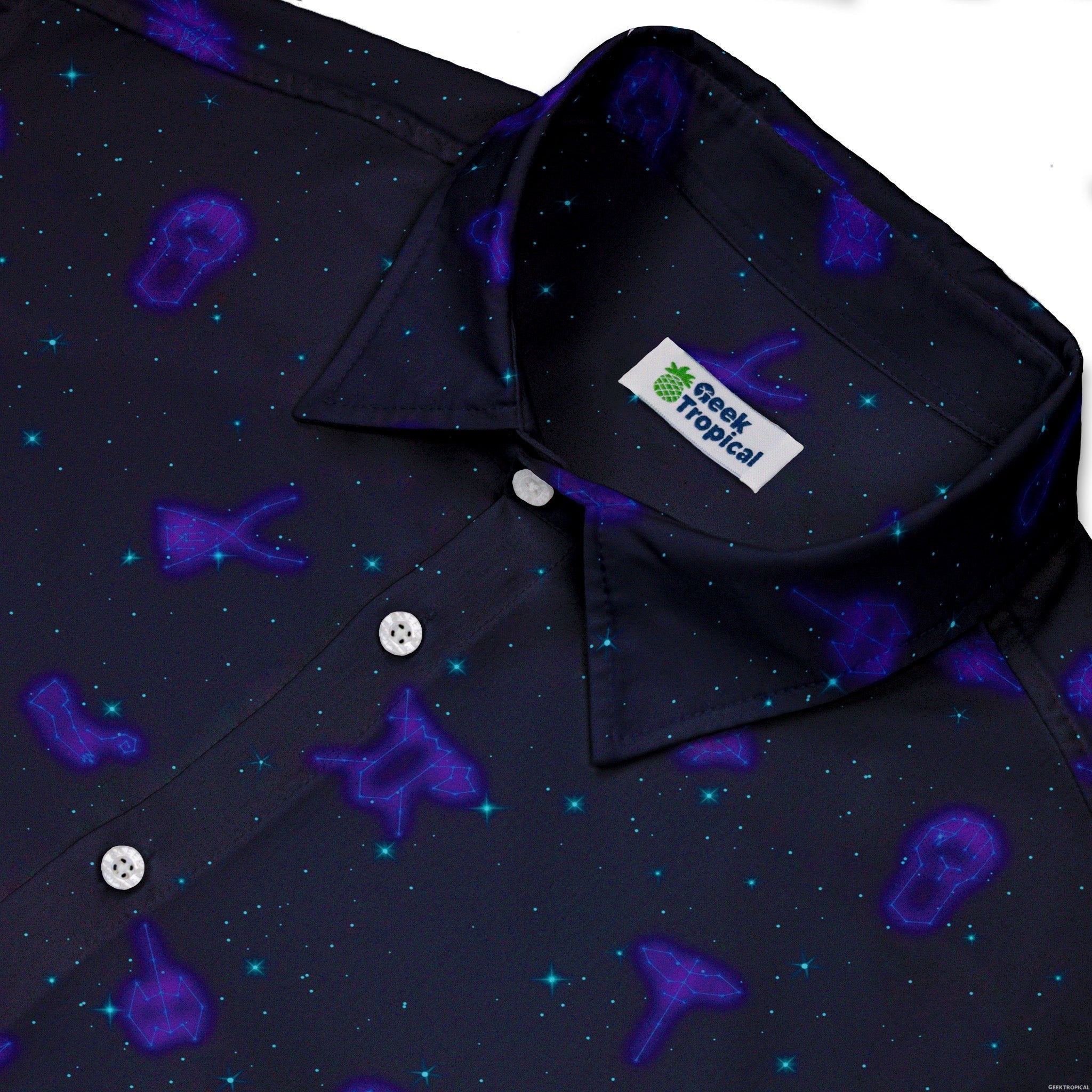 Dnd Class Constellations Button Up Shirt - adult sizing - dnd & rpg print -
