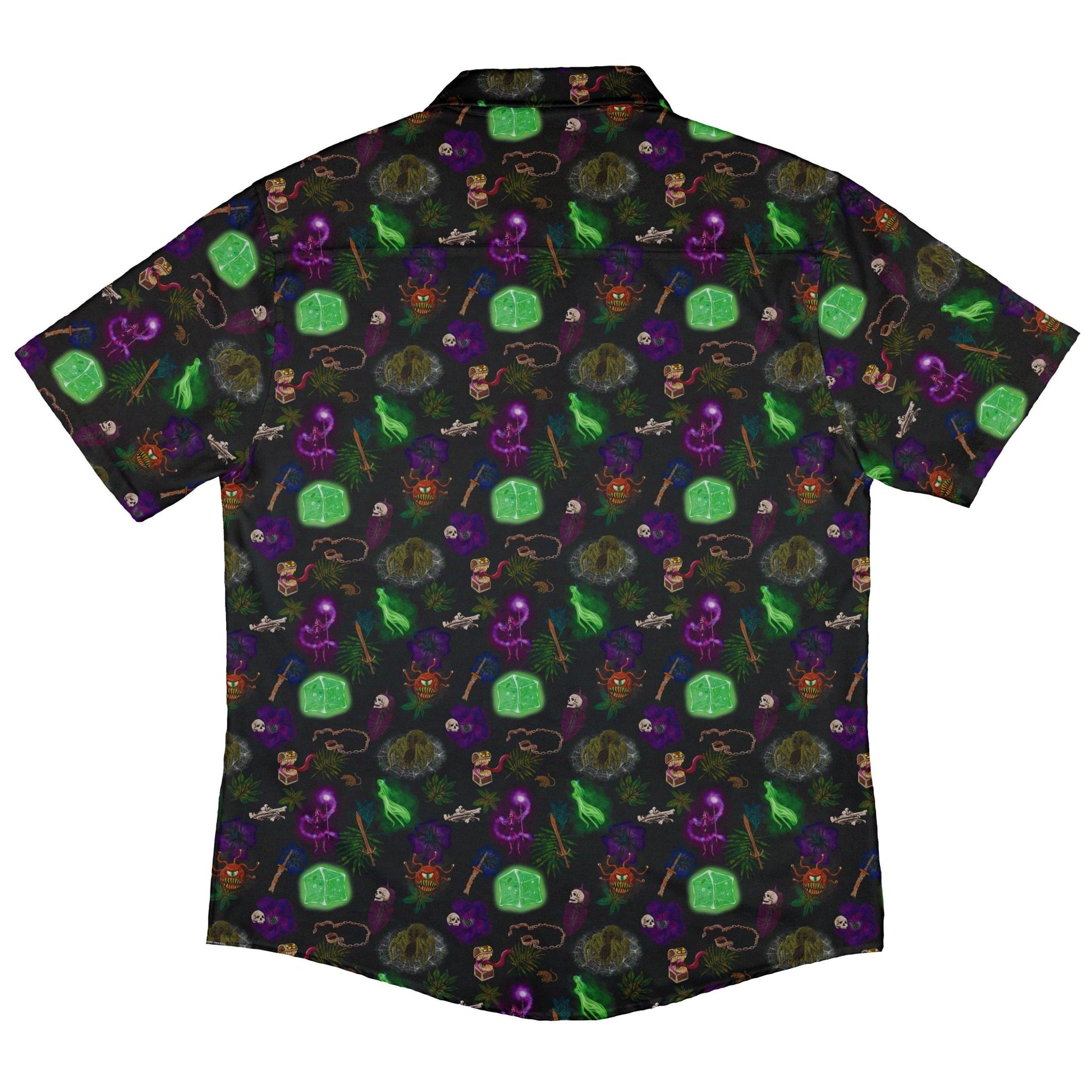 Dnd Dungeon Monsters Button Up Shirt - adult sizing - Designs by Nathan - dnd & rpg print