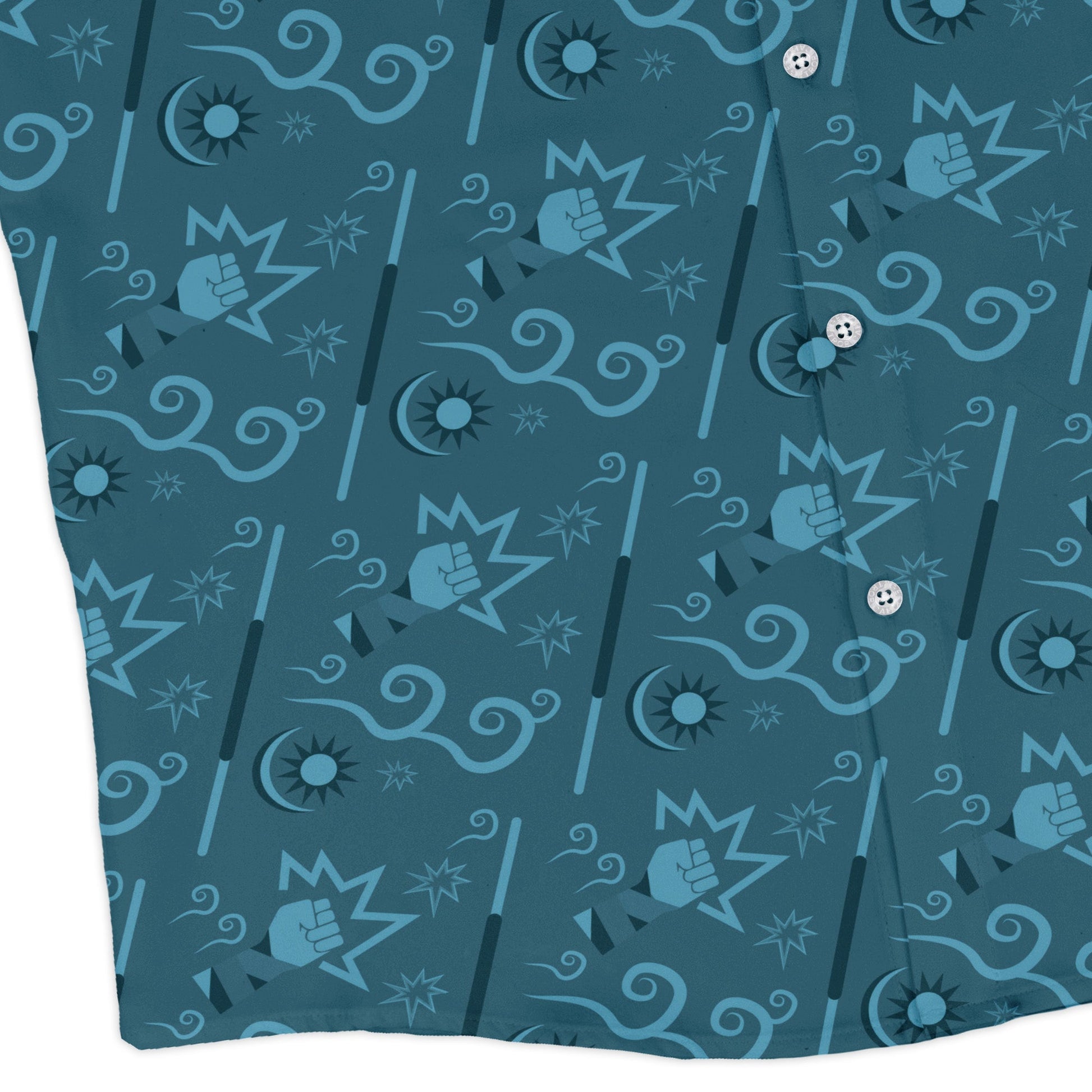 Dnd Monk Class Long Sleeve Button Up Shirt Geek Nerd adult sizing Design by Heather Davenport dnd & rpg print