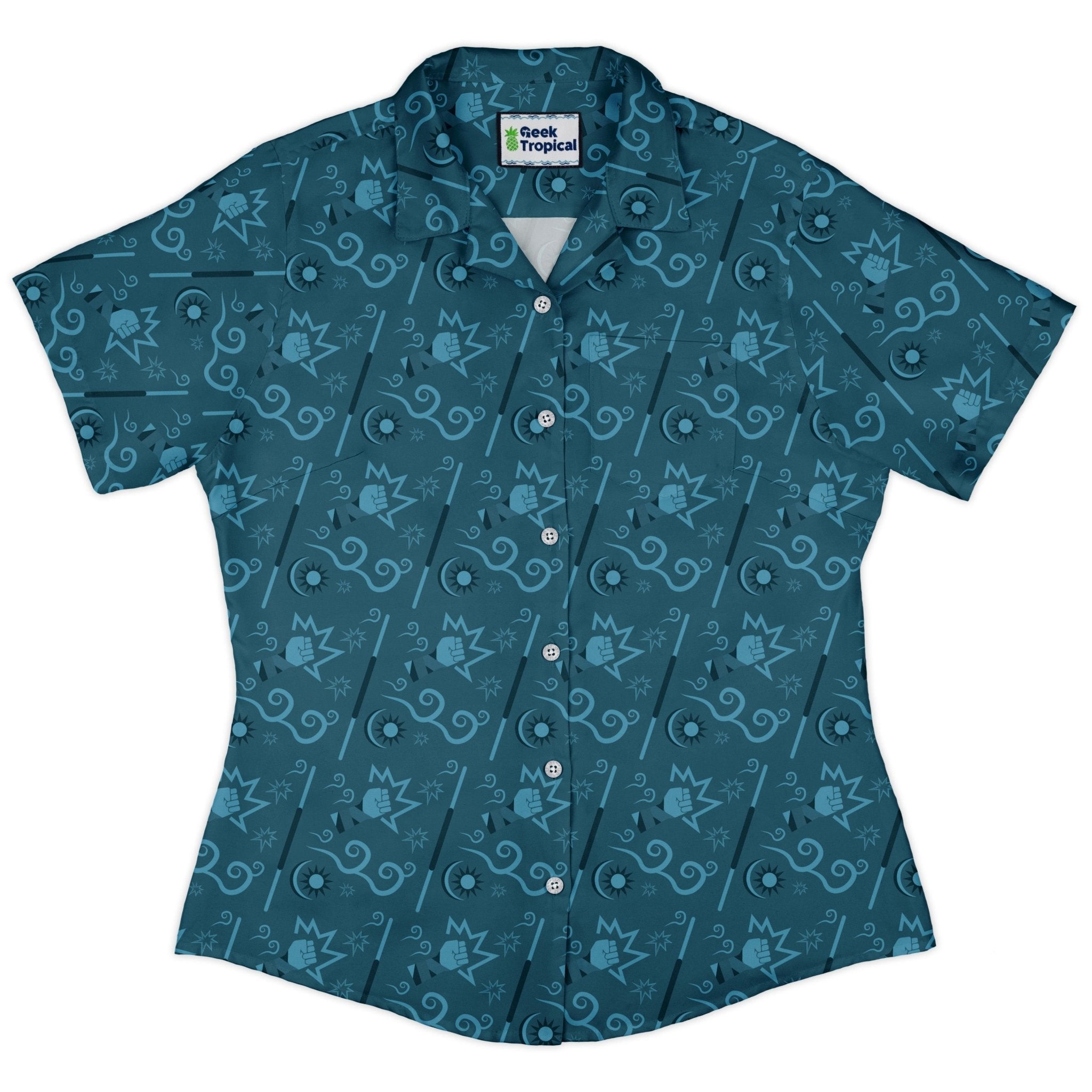 Dnd Monk Class Curvy Button Up Shirt Geek Nerd Design by Heather Davenport dnd & rpg print Dnd Classes
