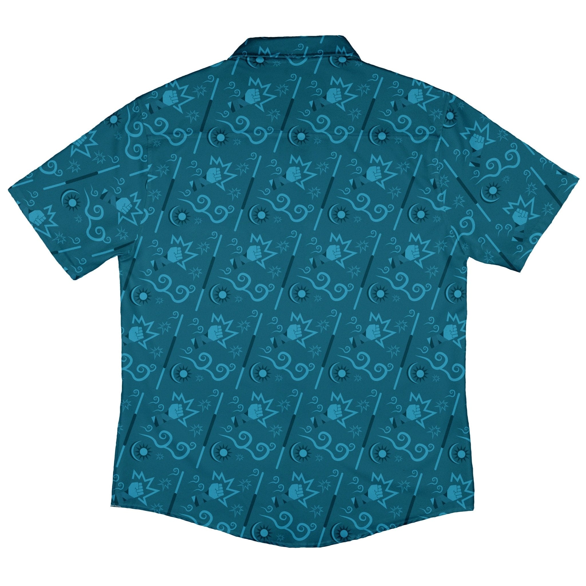Dnd Monk Class Button Up Shirt - adult sizing - Design by Heather Davenport - dnd & rpg print
