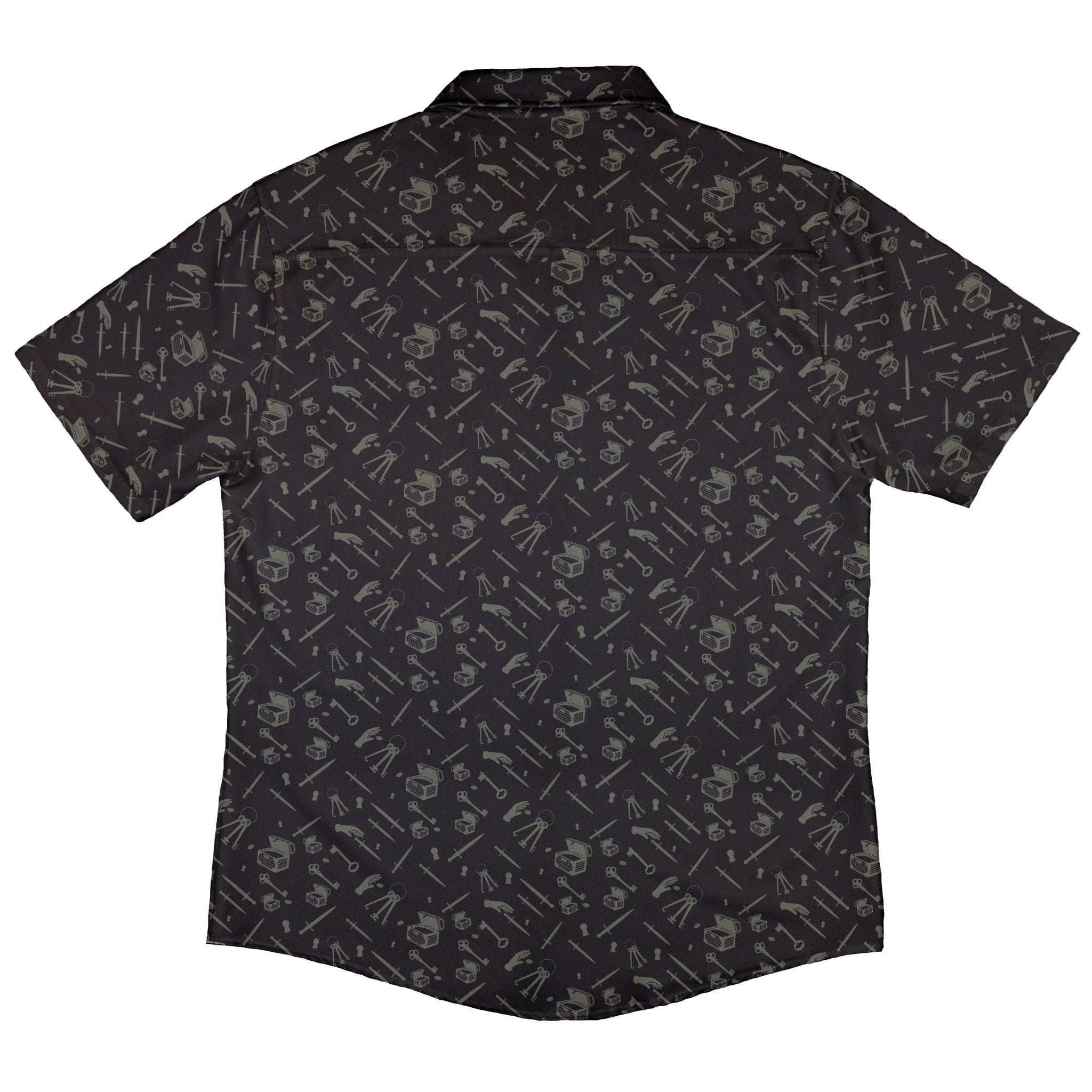 Dnd Rogue Class Button Up Shirt - adult sizing - Design by Heather Davenport - dnd & rpg print