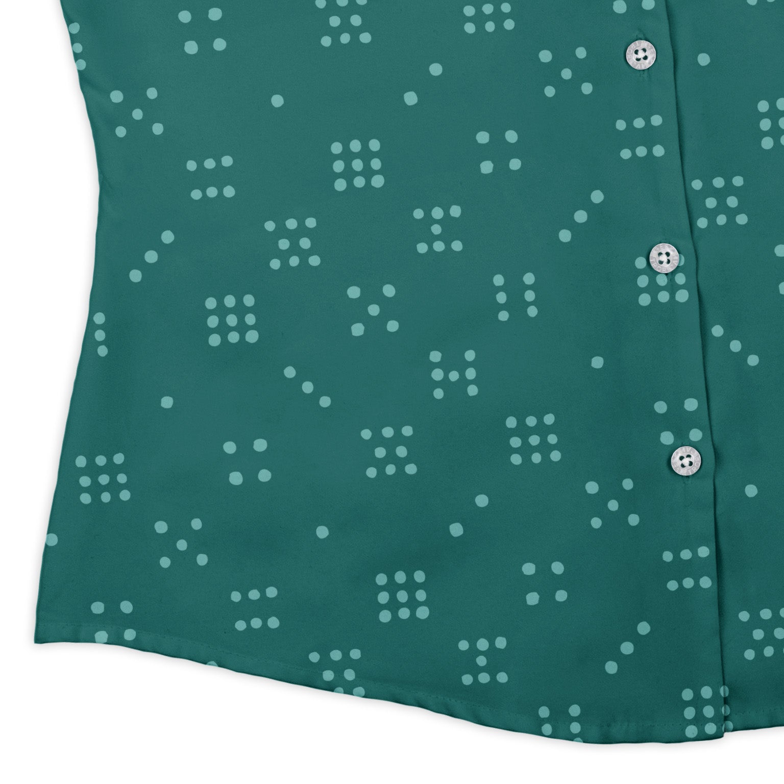 Dominos Minimalist Curvy Button Up Shirt Geek Nerd board game print Design by Zirkus Design q225