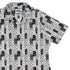 Dominos Curvy Button Up Shirt Geek Nerd board game print Design by Heather Davenport Simple Patterns