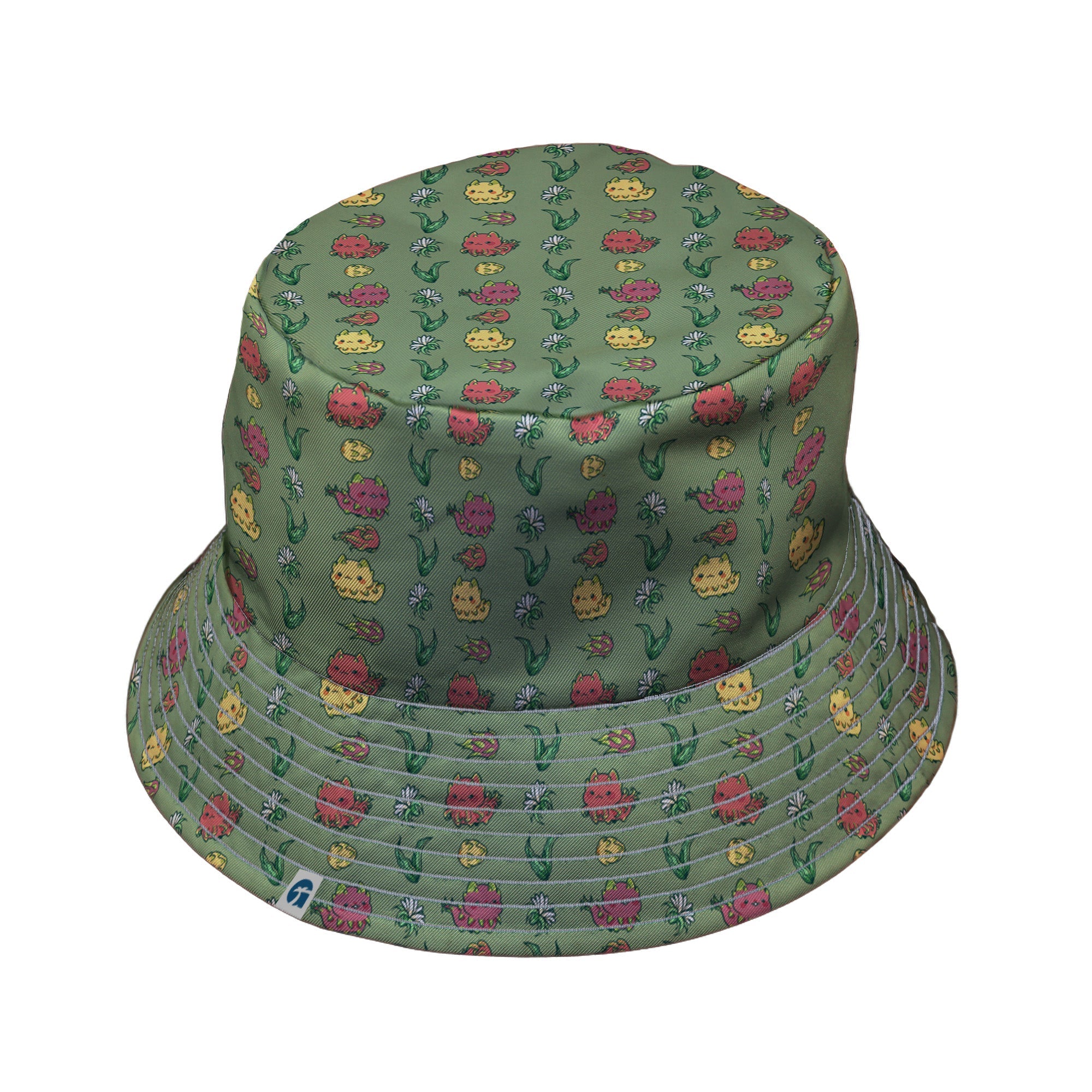 Dragon Fruit Green Bucket Hat Geek Nerd anime Design by Ardi Tong lx - B