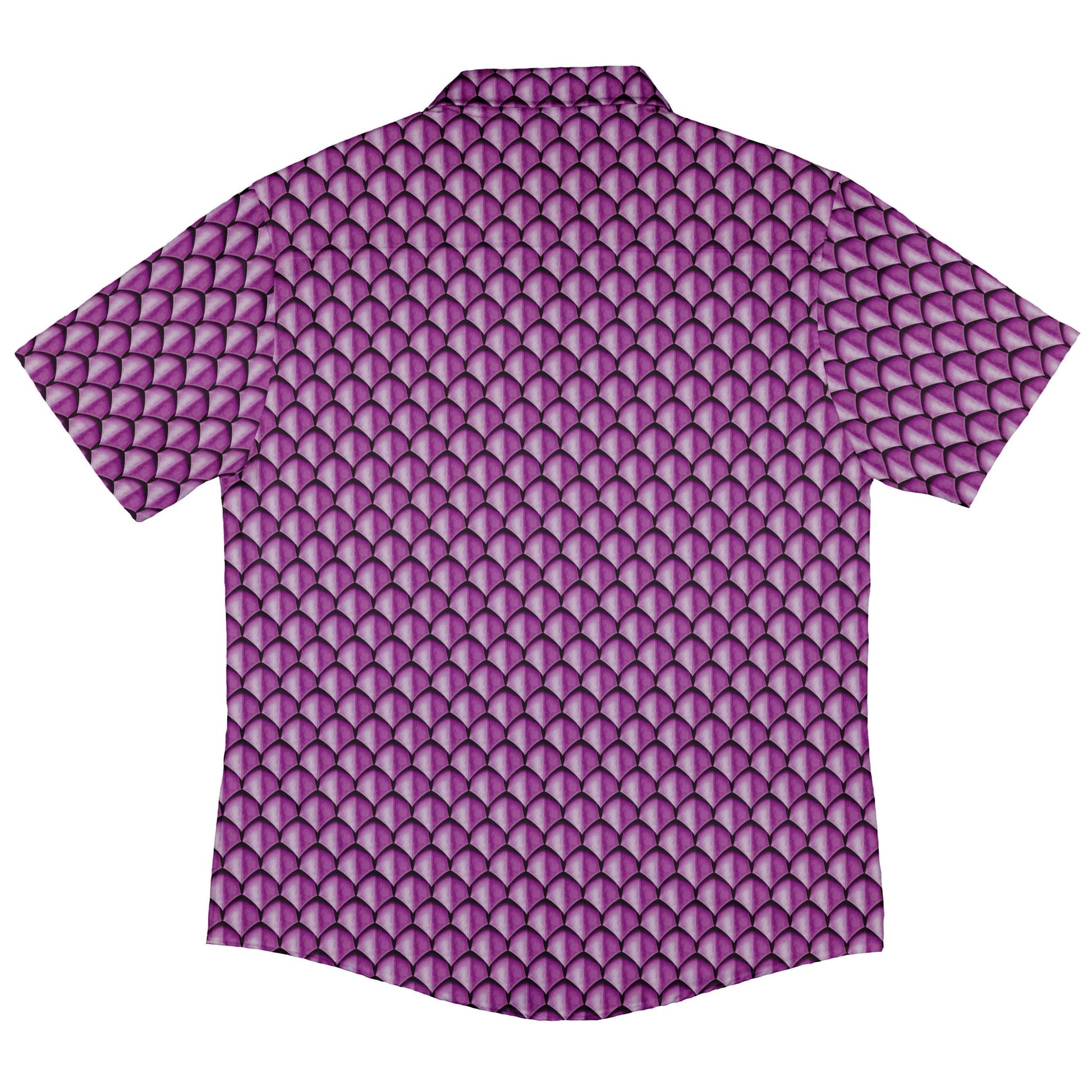 Dragon Scales Pink Dnd Button Up Shirt - adult sizing - Designs by Nathan - Fantasy Prints