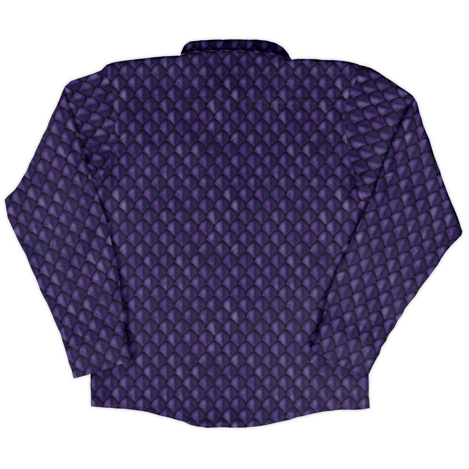 Dragon Scales Purple Dnd Long Sleeve Button Up Shirt Geek Nerd 0925 adult sizing All Adult Button Up Shirts