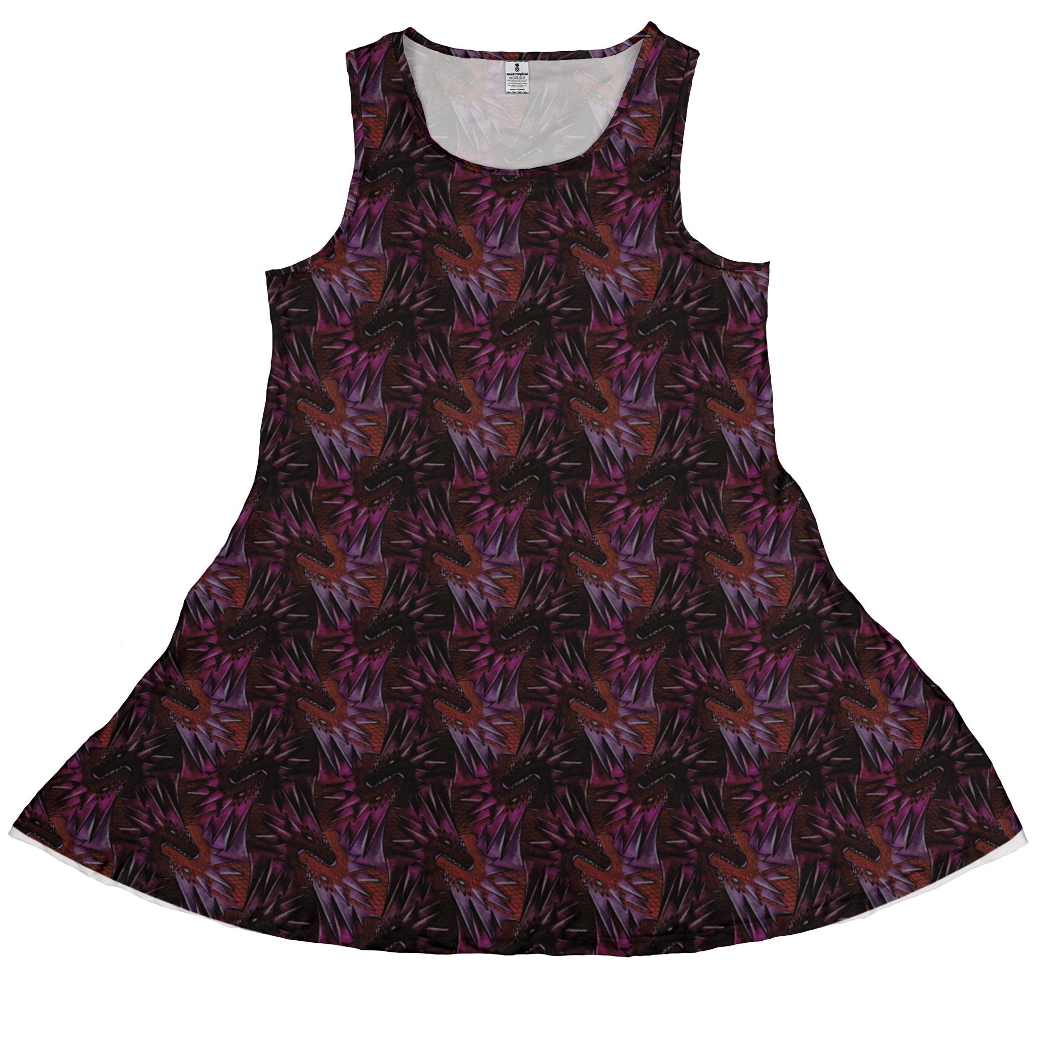 Dragon Weaving Inferno Fire Dress Geek Nerd Designs by Nathan fantasy prints lx - C