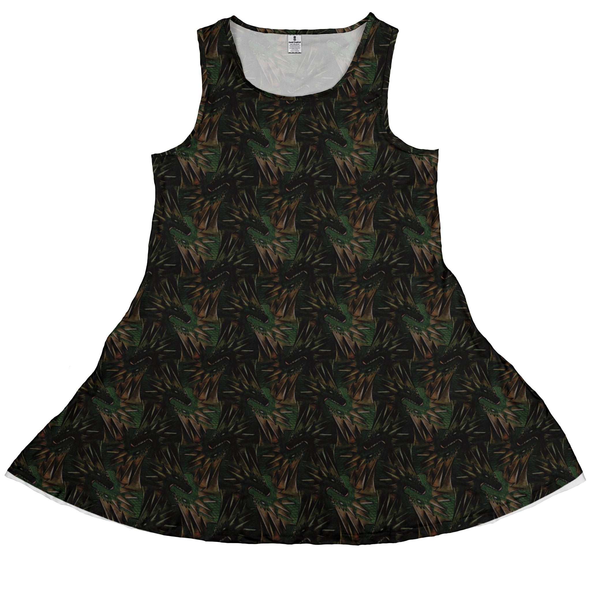 Dragon Weaving Inferno Forest Dress Geek Nerd Designs by Nathan fantasy prints lx - C