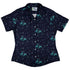 Episodic Deers in the moonlight Curvy Button Up Shirt Geek Nerd Design by Episodic outer space & astronaut print women