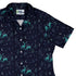 Episodic Deers in the moonlight Curvy Button Up Shirt Geek Nerd Design by Episodic outer space & astronaut print women